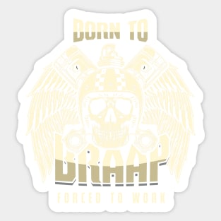 "Born To Braap" MX Motocross Biker Bike Gift Idea Sticker